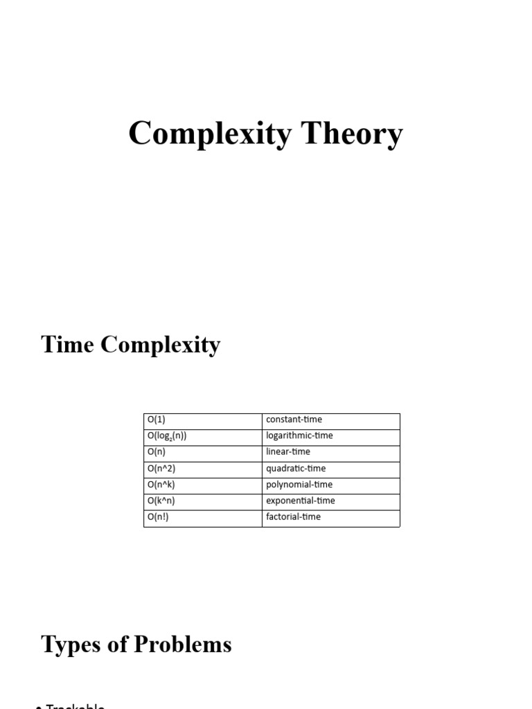 Plexity Theory | Download Free PDF | Computational Complexity Theory ...