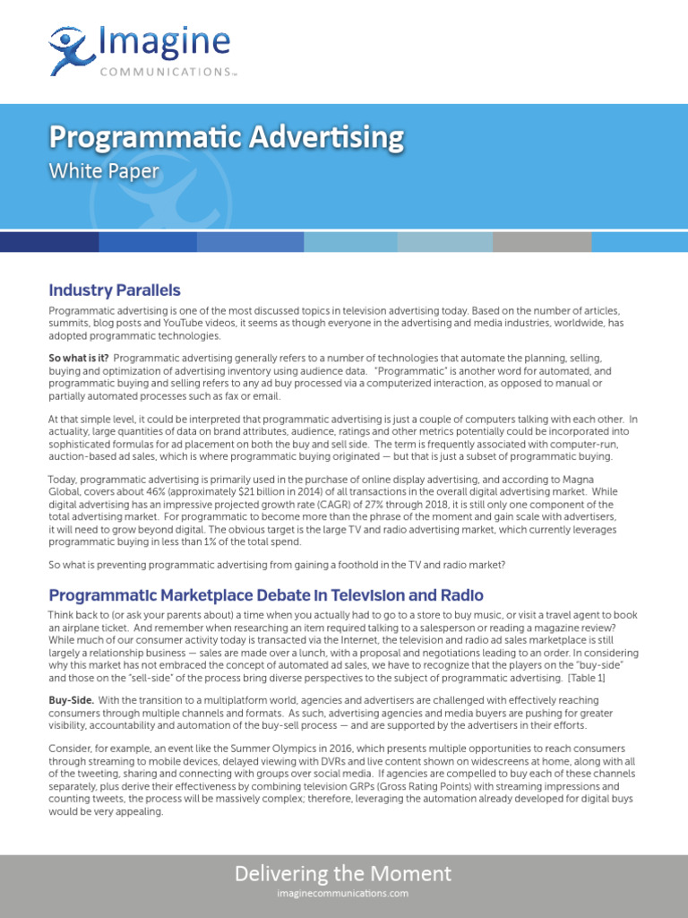 Programmaticadvertising | PDF | Advertising | Online Advertising