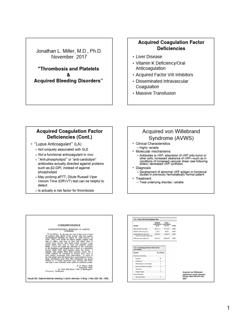 Acquired Bleeding Disorders Overview | PDF | Coagulation | Platelet