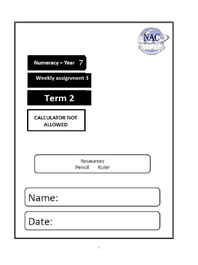 Weekly Math Assignment Solutions | PDF | Elementary Geometry ...