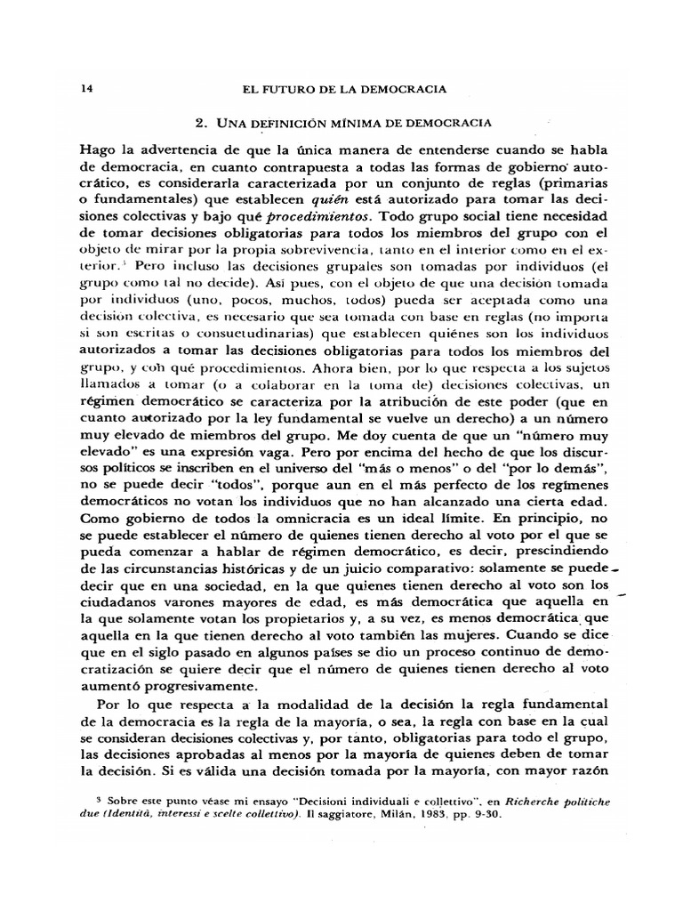 Definición y Futuro de la Democracia | PDF | Democracia | Ideologías ...