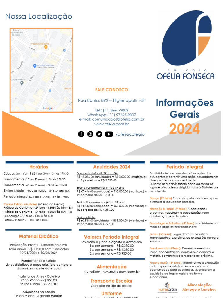 Folder Informações Gerais 2024 - Final | PDF