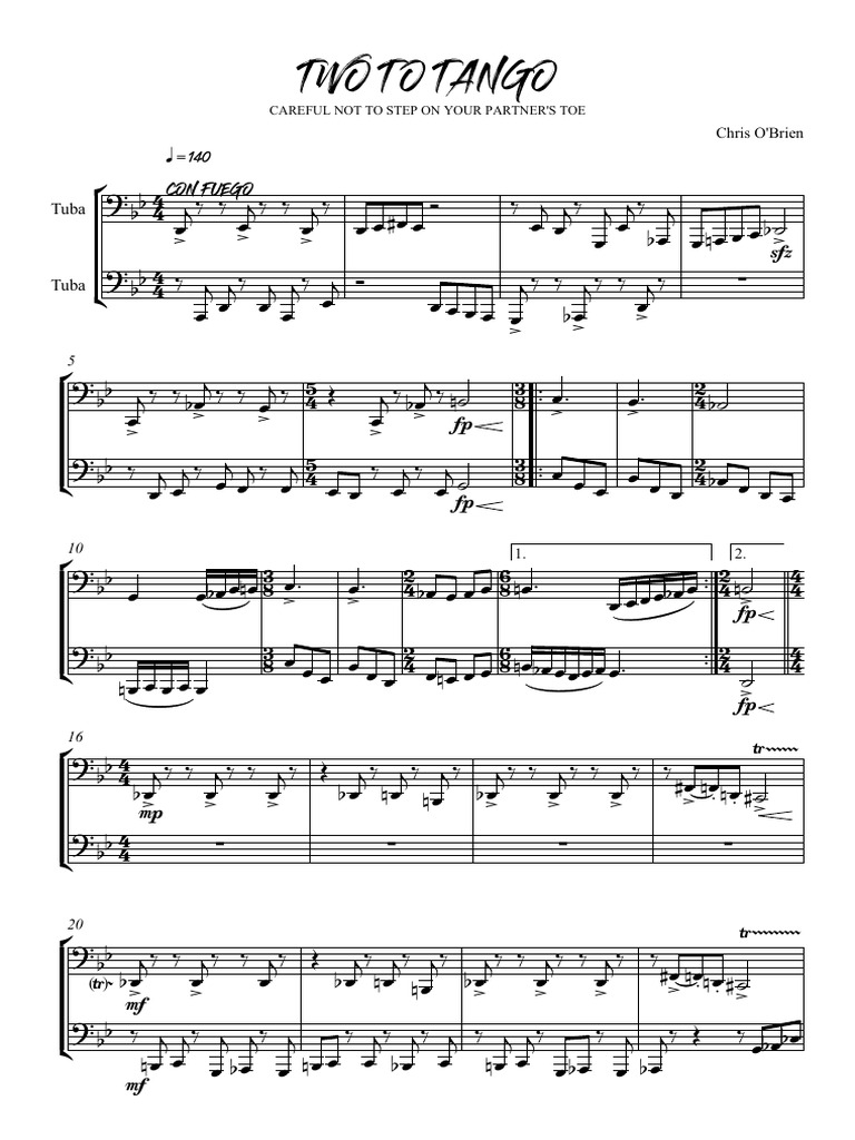 Two To Tango - Partitura y Partes 4 | PDF | Théorie (échecs) | Échecs