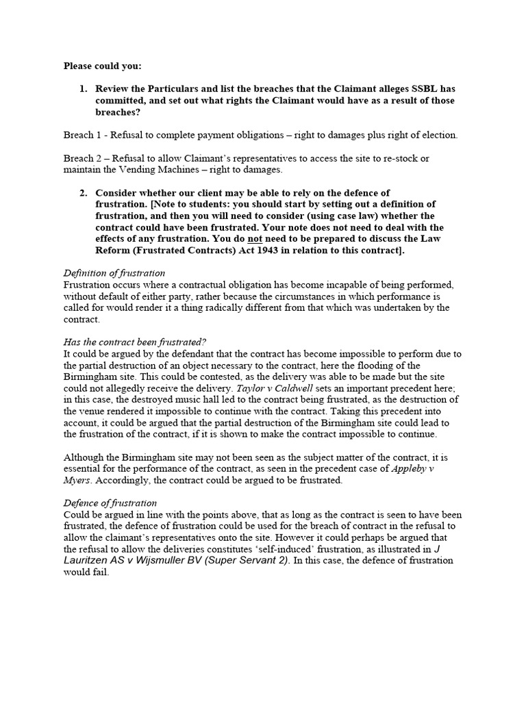 Contract Download Free Pdf Breach Of Contract Damages