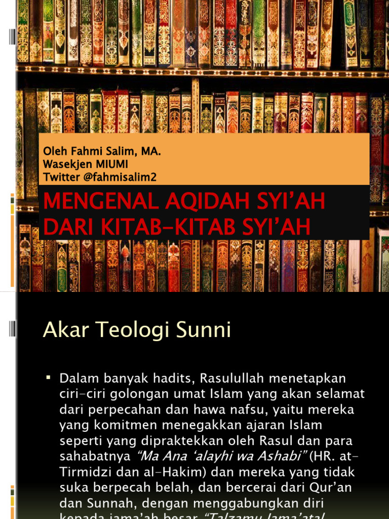 MENGENAL SYI’AH DARI KITAB-KITAB SYI’AH | PDF