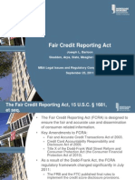 Fair Credit Reporting Act: Joseph L. Barloon Skadden, Arps, Slate, Meagher & Flom LLP