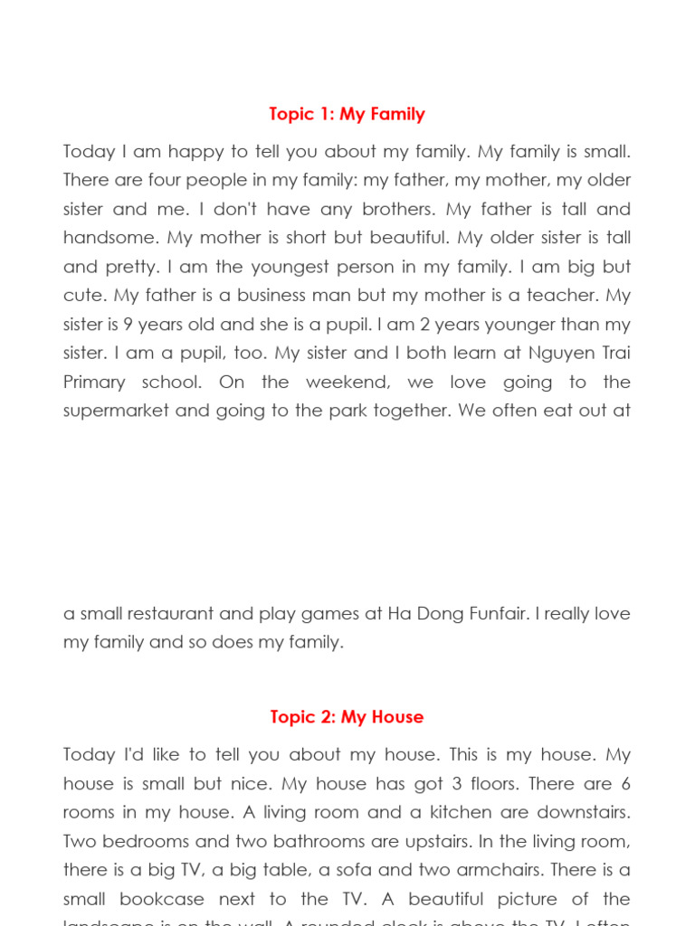 30 chu de thuyet trinh tieng anh tieu hoc mshoajunior pdf bedroom