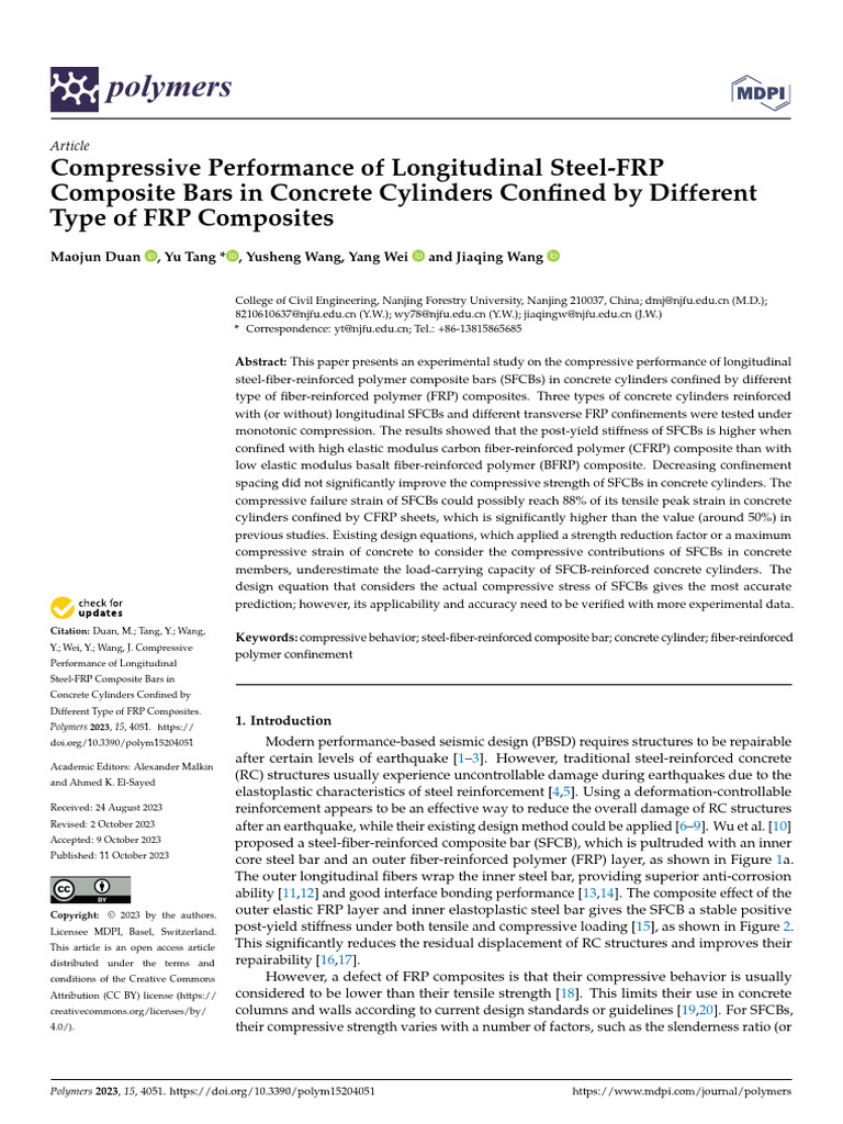 Polymers 15 04051 | PDF | Composite Material | Strength Of Materials