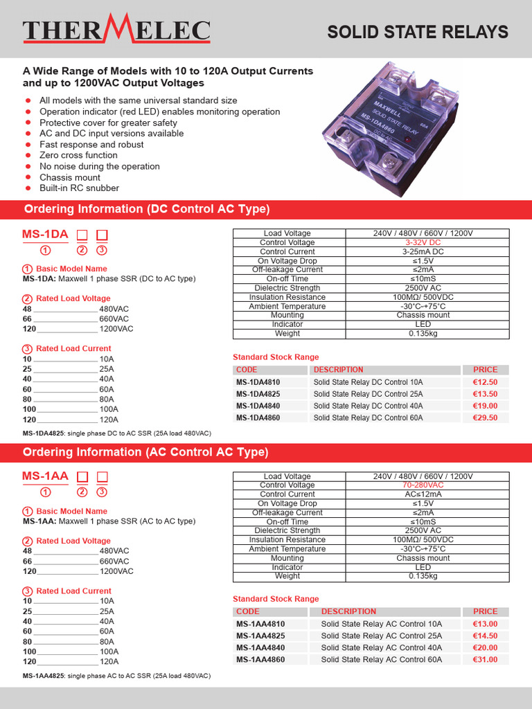 Rele de Estado Solido | PDF | Relay | Alternating Current