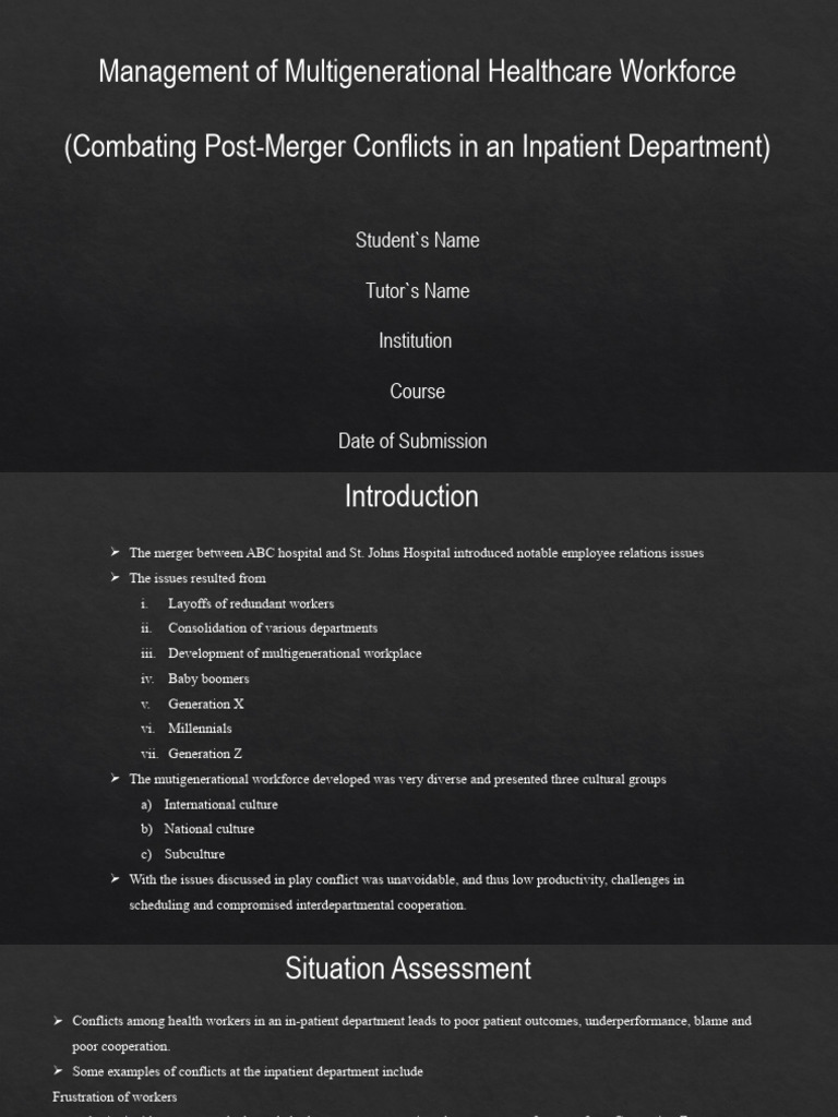 Multigenerational Workforce Conflicts | PDF | Patient | Health Care