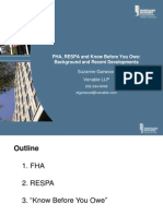 FHA, RESPA and Know Before You Owe: Background and Recent Developments