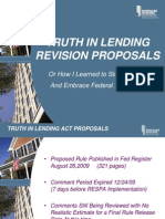 Truth in Lending Revision Proposals: or How I Learned To Stop Worrying and Embrace Federal Regulation