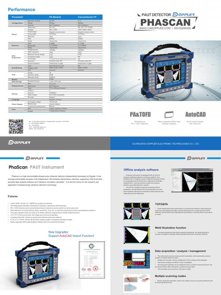 Doppler PAUT Flaw Detector - PhaScan | PDF | Electricity | Electronic ...