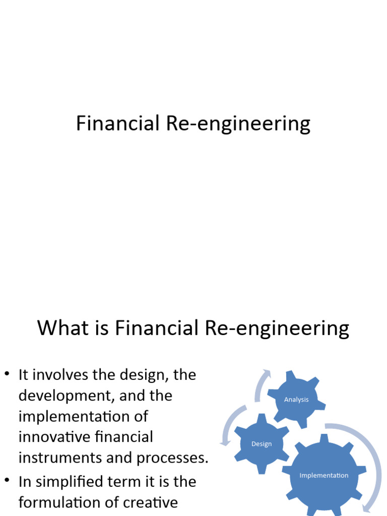 Financial Re-engineering Strategies Explained | PDF | Mergers And ...