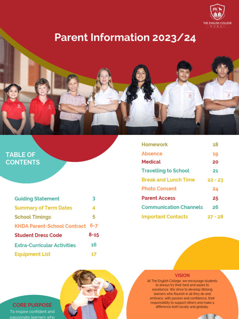 Parent Guide 2023/24 for School Policies | PDF | Homework | Sweater