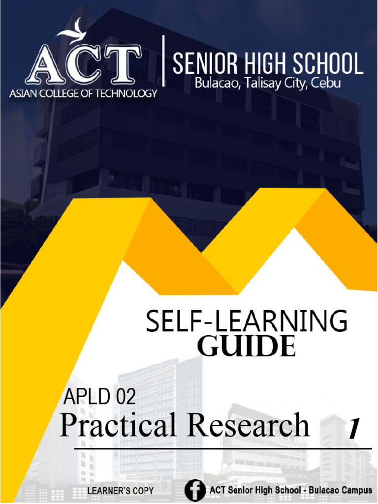Practical Research Guide for ACT SHS | PDF | Qualitative Research ...