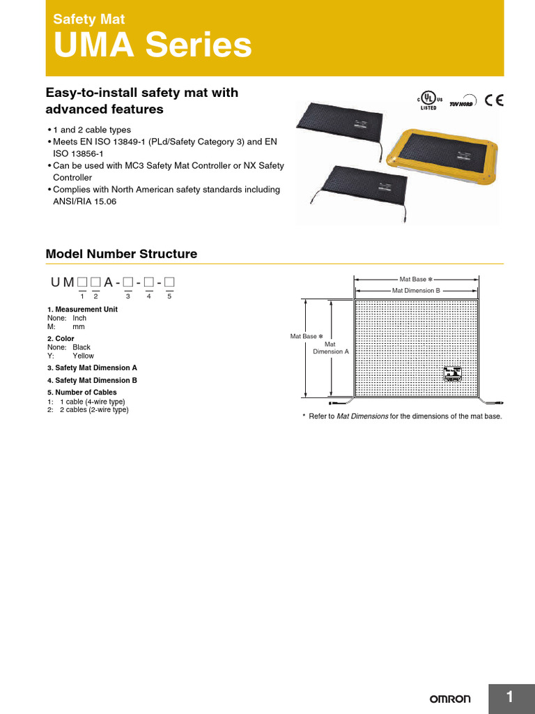 UMA Safety Mat Specifications Guide | PDF | Electrical Connector ...