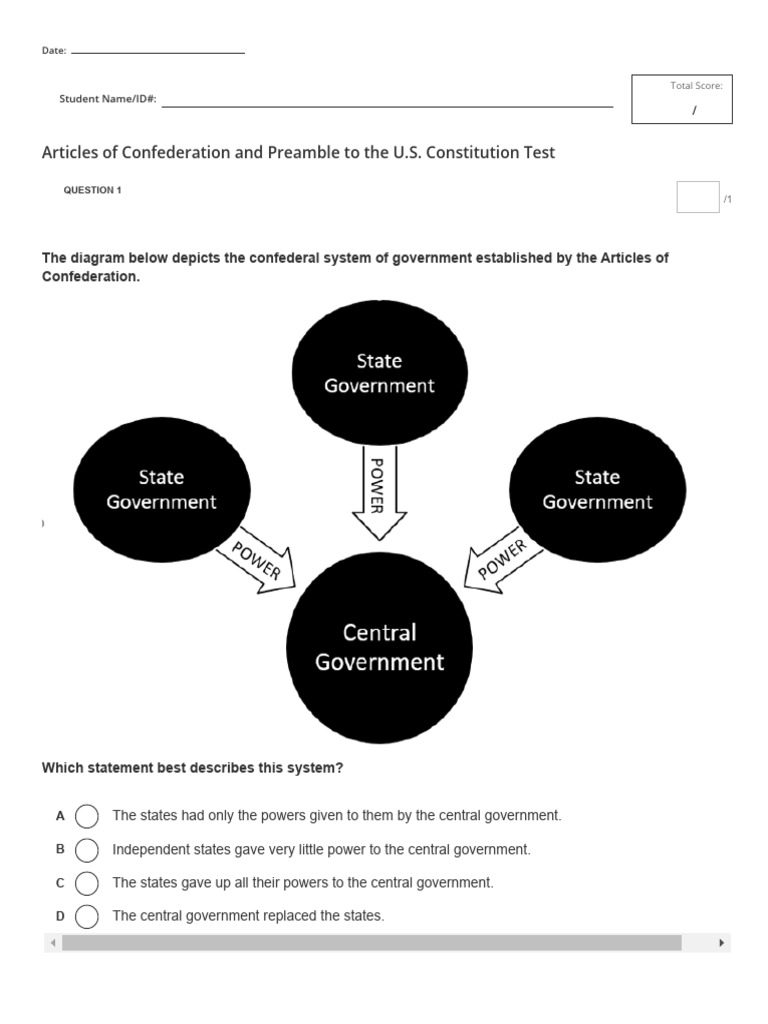 the declaration of independence and the articles of confederation crossword