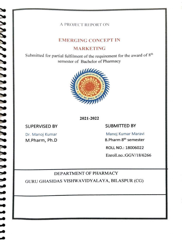 Manoj Kumar Maravi B.pharma PR 22 | PDF