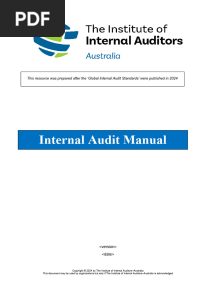 Internal Audit Manual Example 2024