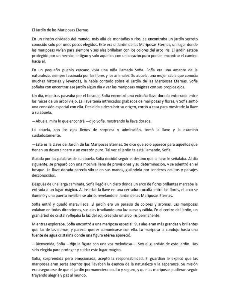 El Jardin De Las Mariposas Eternas Pdf