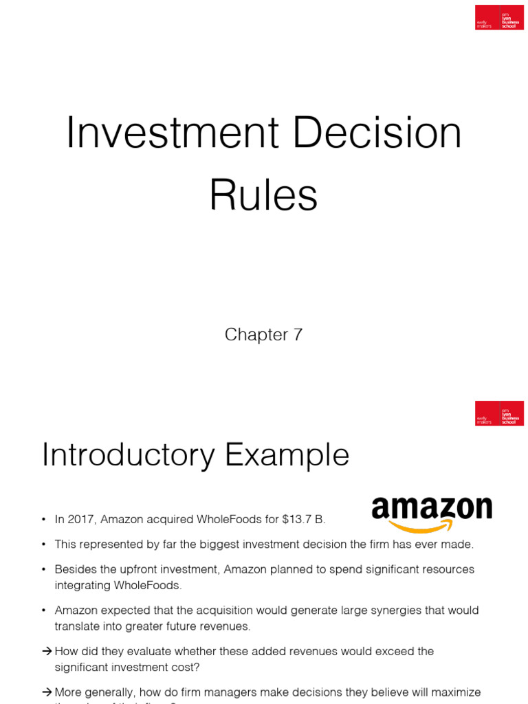 Session 3 - Investment Decision Rules24 | PDF | Internal Rate Of Return ...