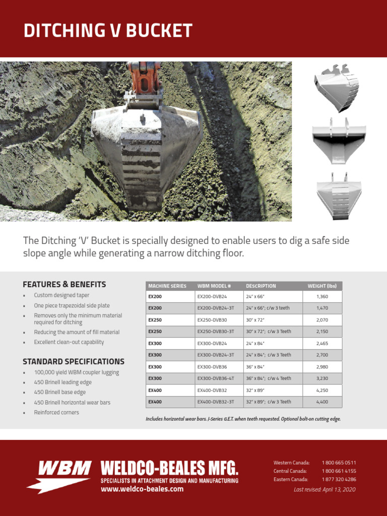 EX DitchingV-Bucket | PDF