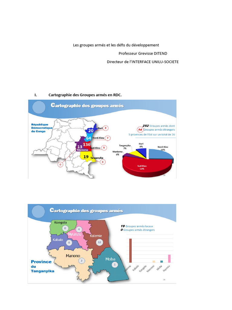 Cartographie des groupes armés en RDC | PDF | République démocratique ...