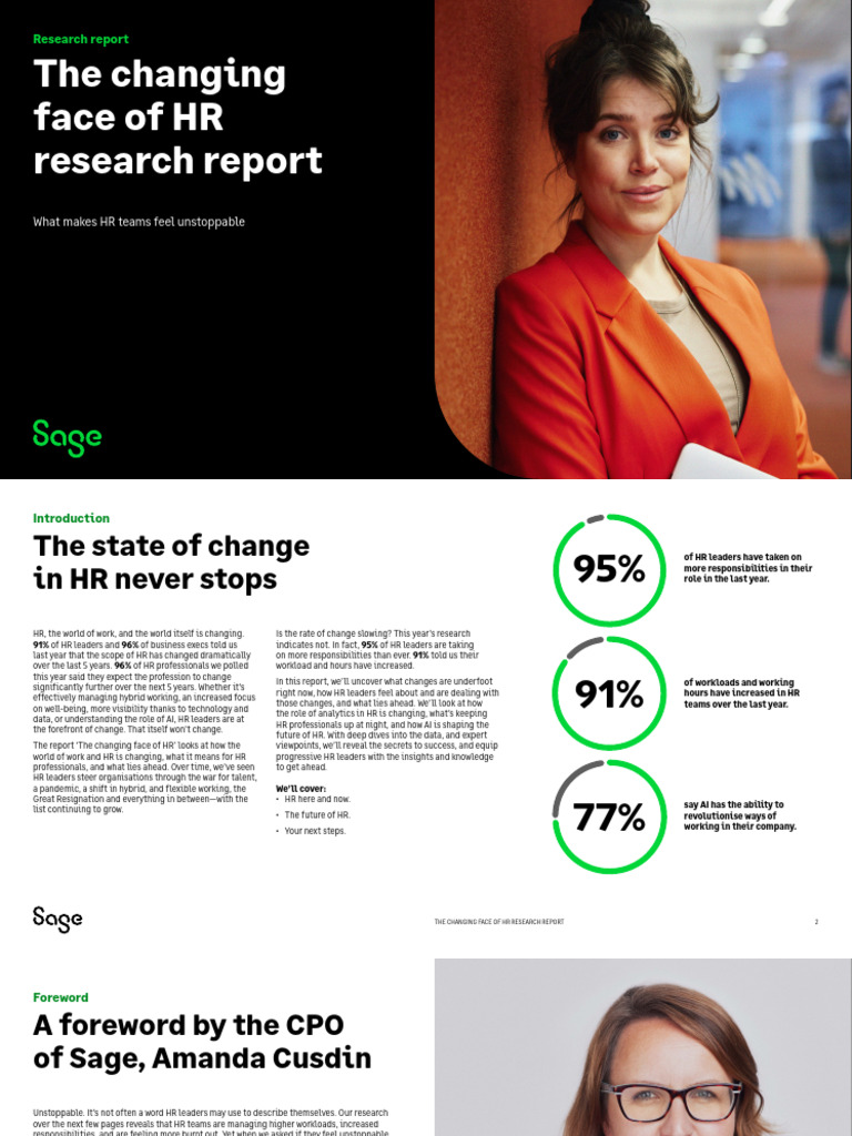 The Changing Face of HR 2023 Report | PDF | Analytics | Business