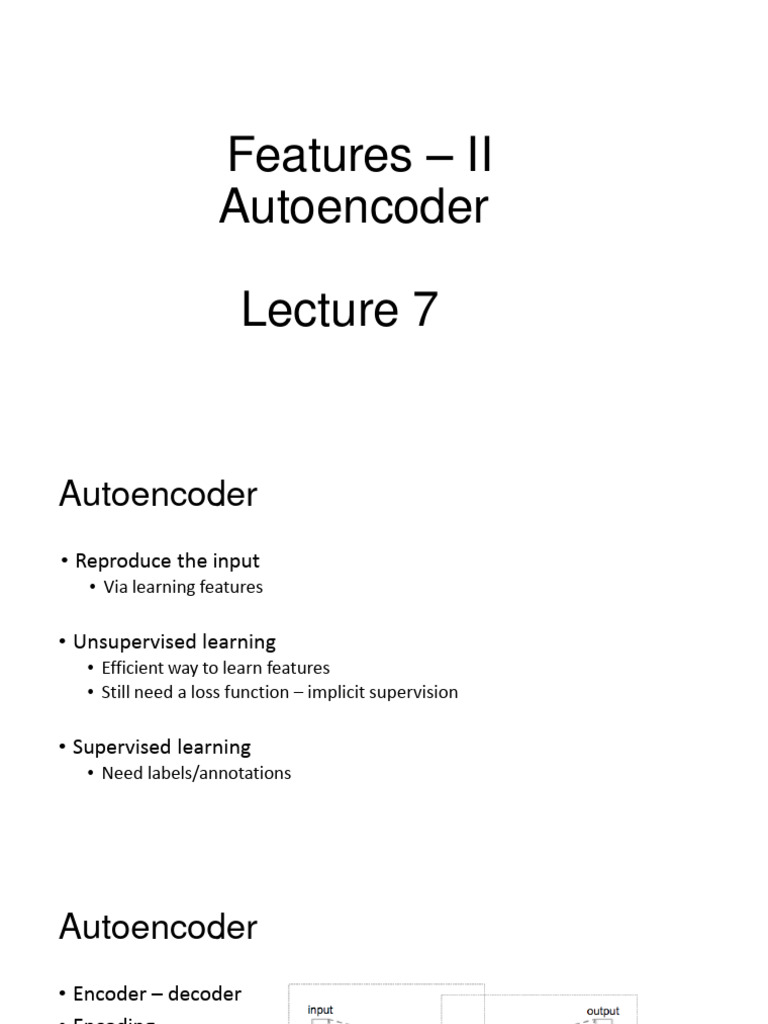 07 Autoencoder | PDF