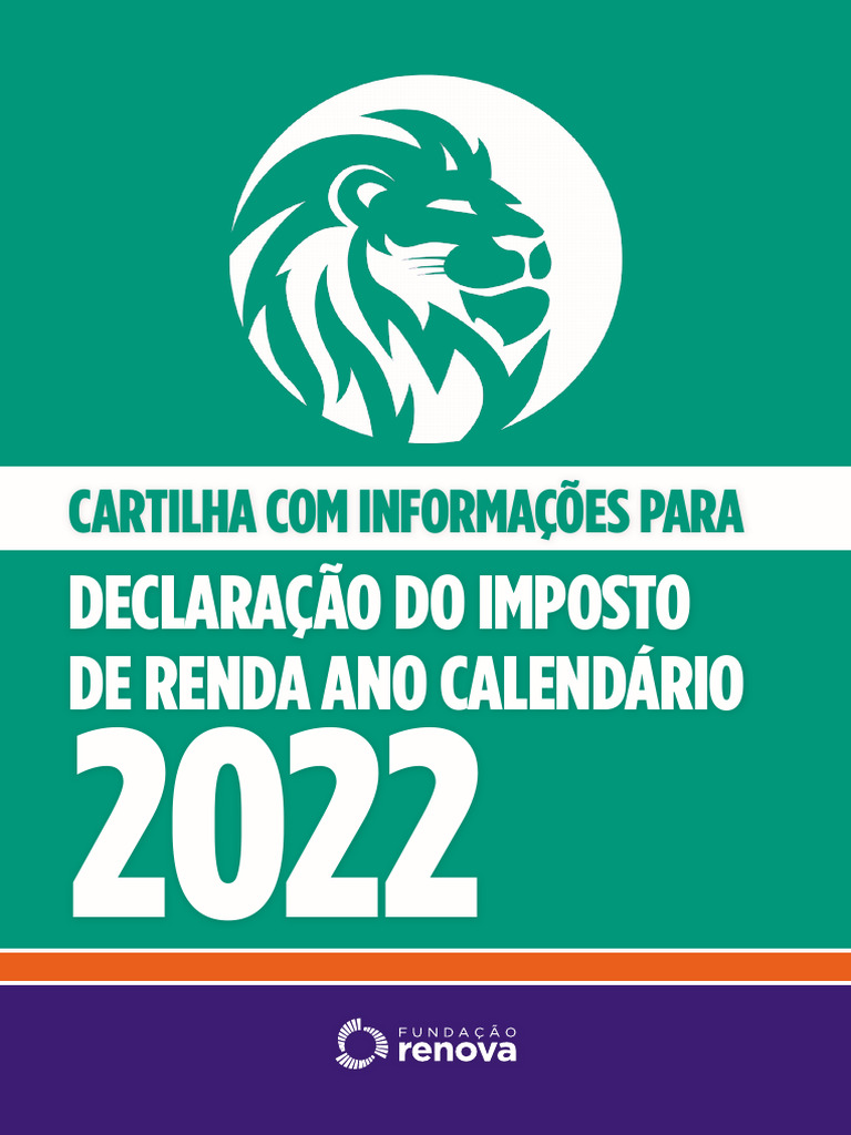 Guia de Declaração IR 2022: Fundação Renova | PDF | Imposto de Renda ...