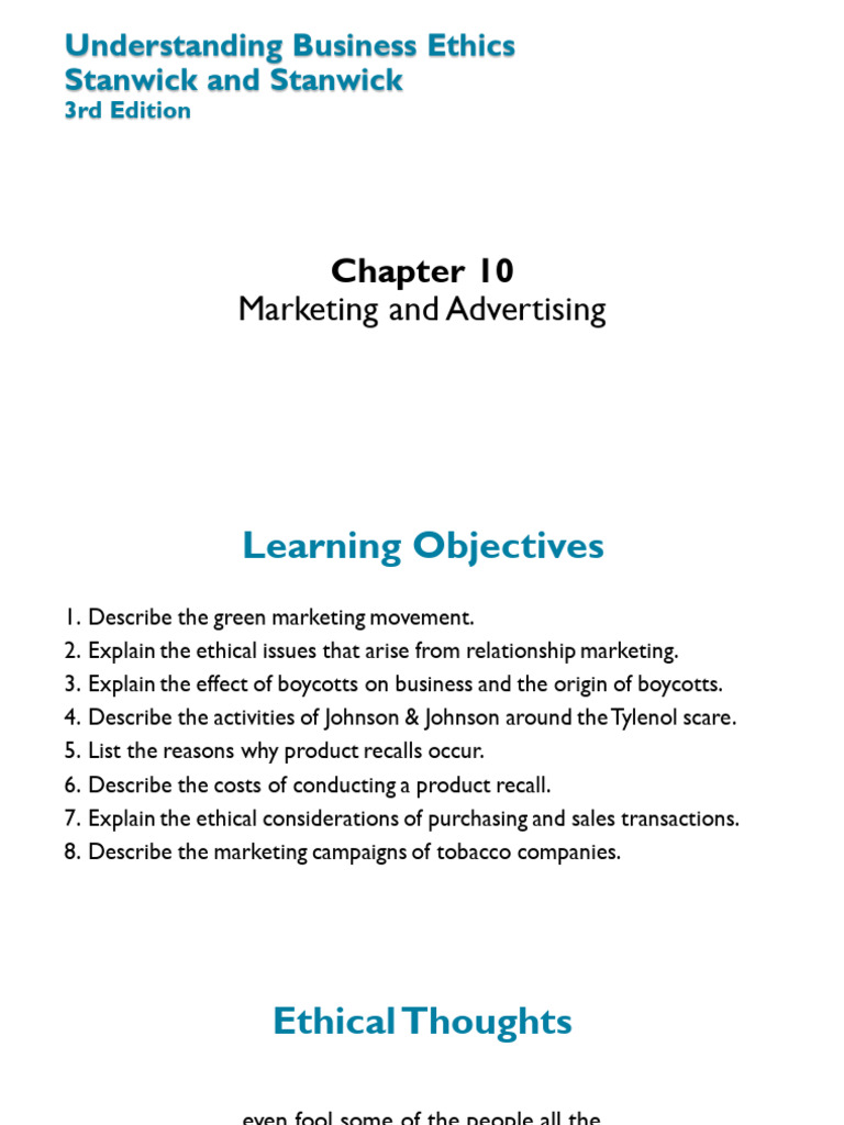 Ethics Chapter 10 | PDF | Seven Deadly Sins | Marketing