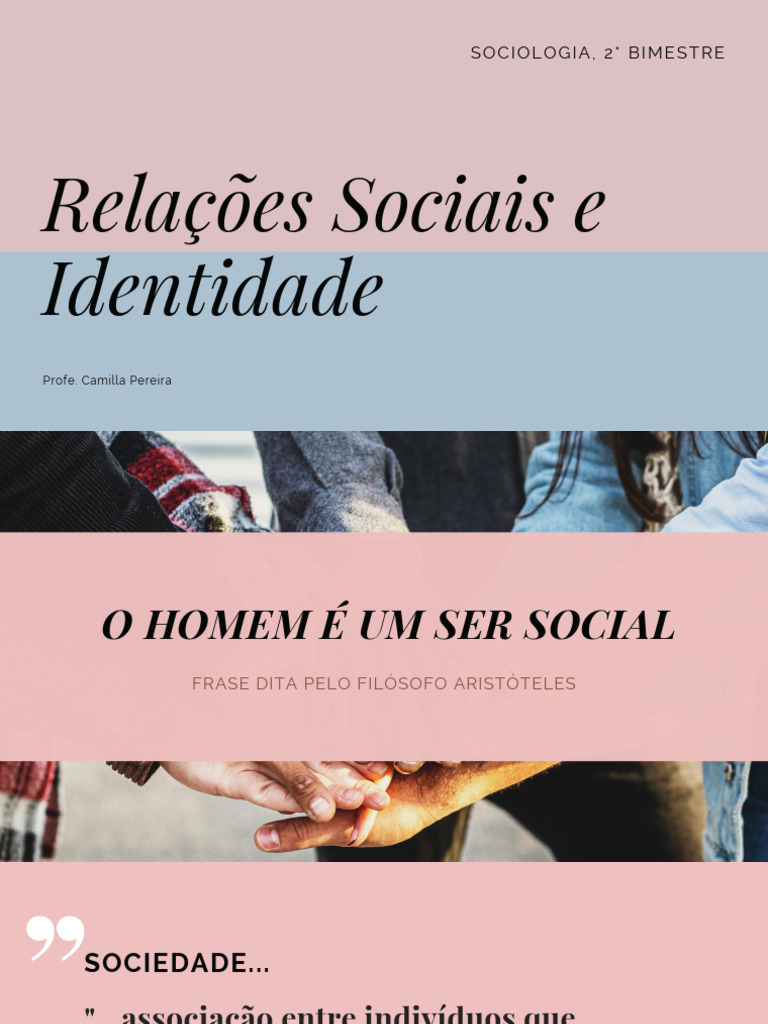 Identidade e Relações Sociais na Sociologia | PDF | Sociologia | Sociedade