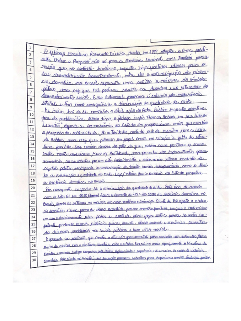 Redação Violência Doméstica | PDF