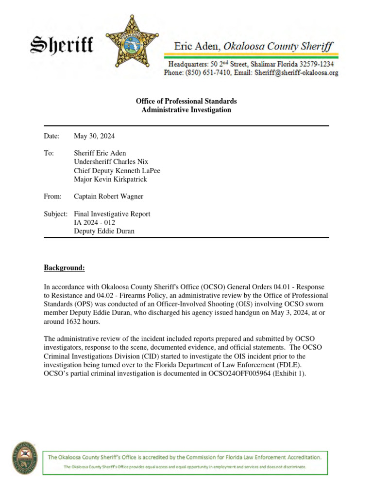 Law Enforcement Incident Review | PDF