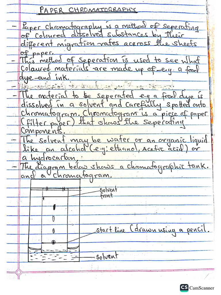 Paper Chromatography Notes by Mr Zulu. R 0974073407 PDF