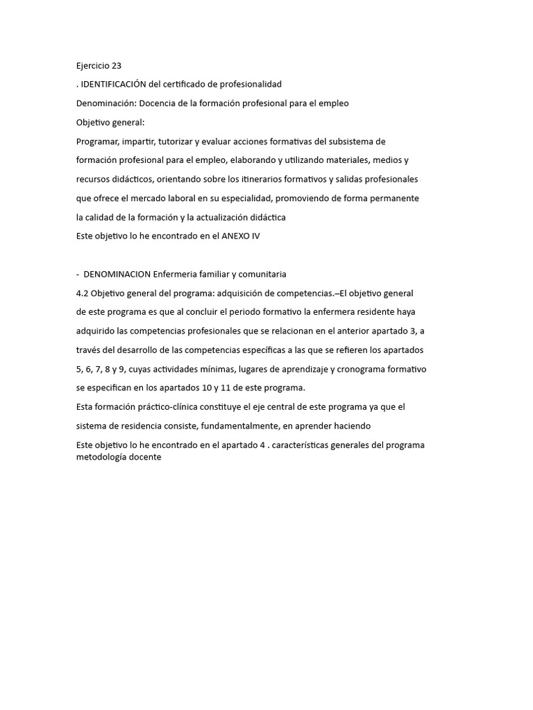 Ejercicio 23 | PDF | Crecimiento personal y profesional | Negocios
