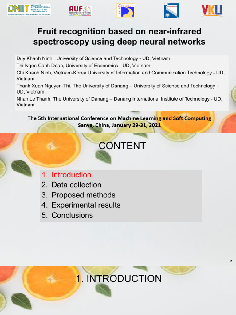 Deep Learning for Fruit Recognition NIRS | PDF | Deep Learning ...