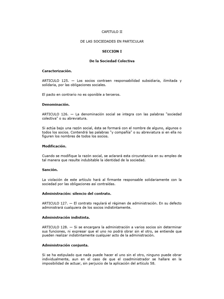 Tipos de Sociedades y Responsabilidades | PDF | Sociedad General ...