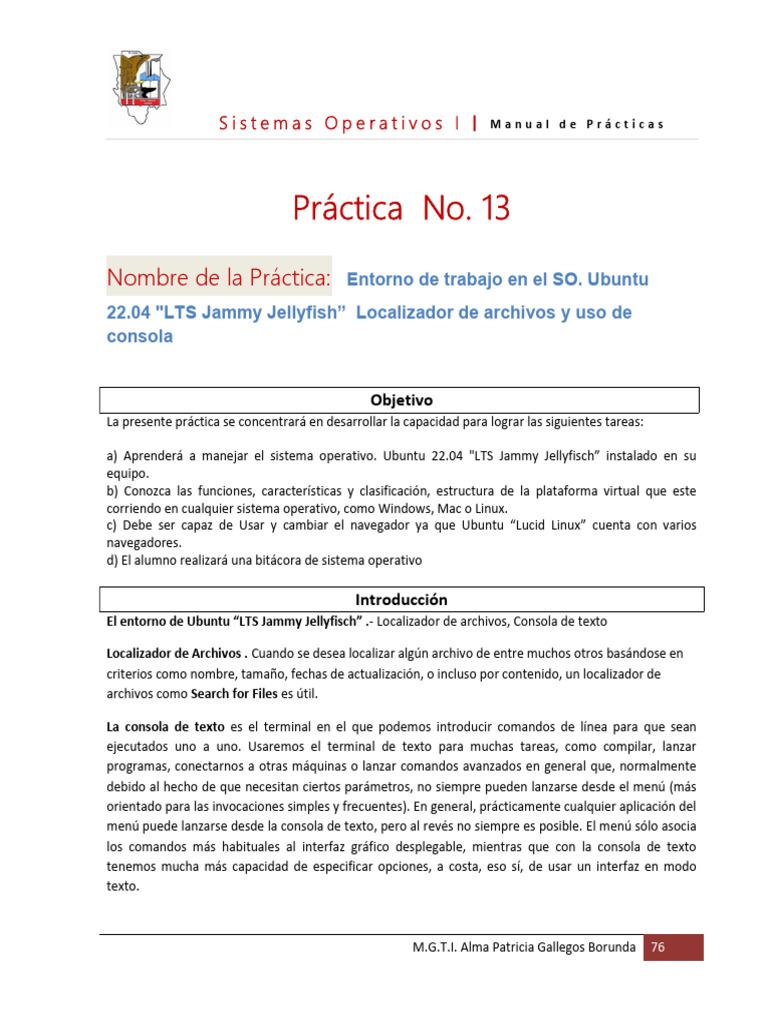 Practica 13 | PDF | Archivo de computadora | Interfaz de línea de comando
