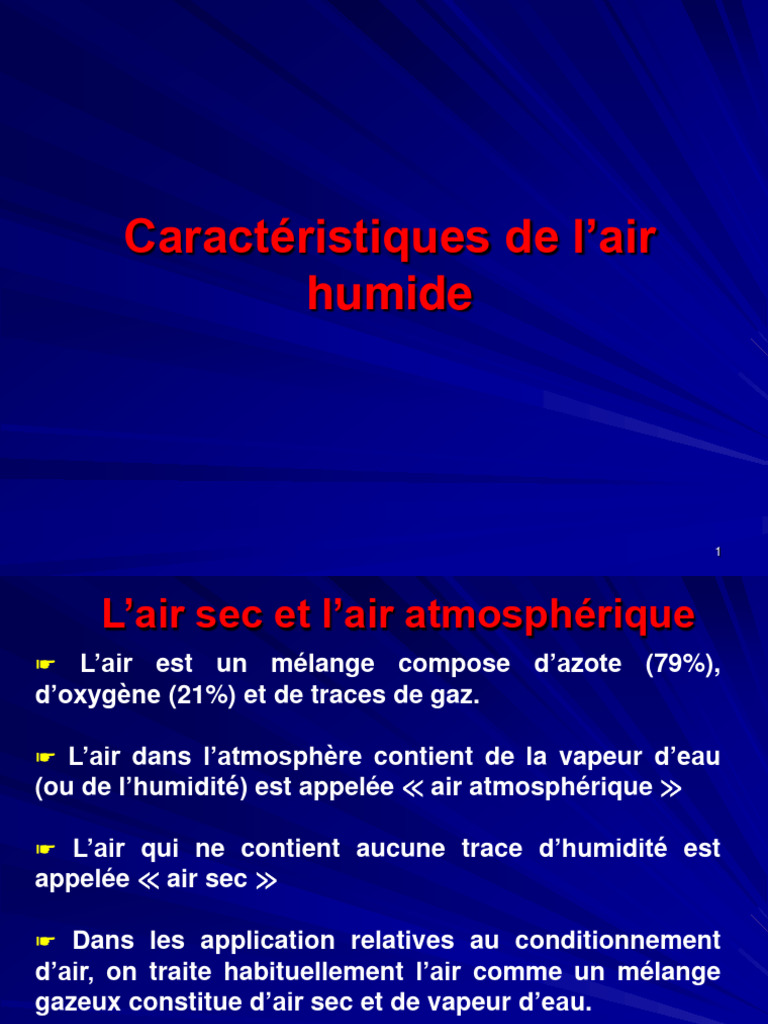 Diagramme psychrométrique de l'air humide | PDF | Humidité | Atmosphère ...