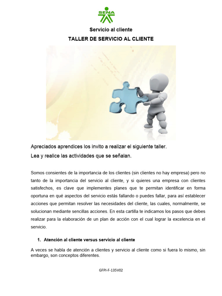Plan de Excelencia en Servicio al Cliente | PDF | Cliente | Servicio al ...