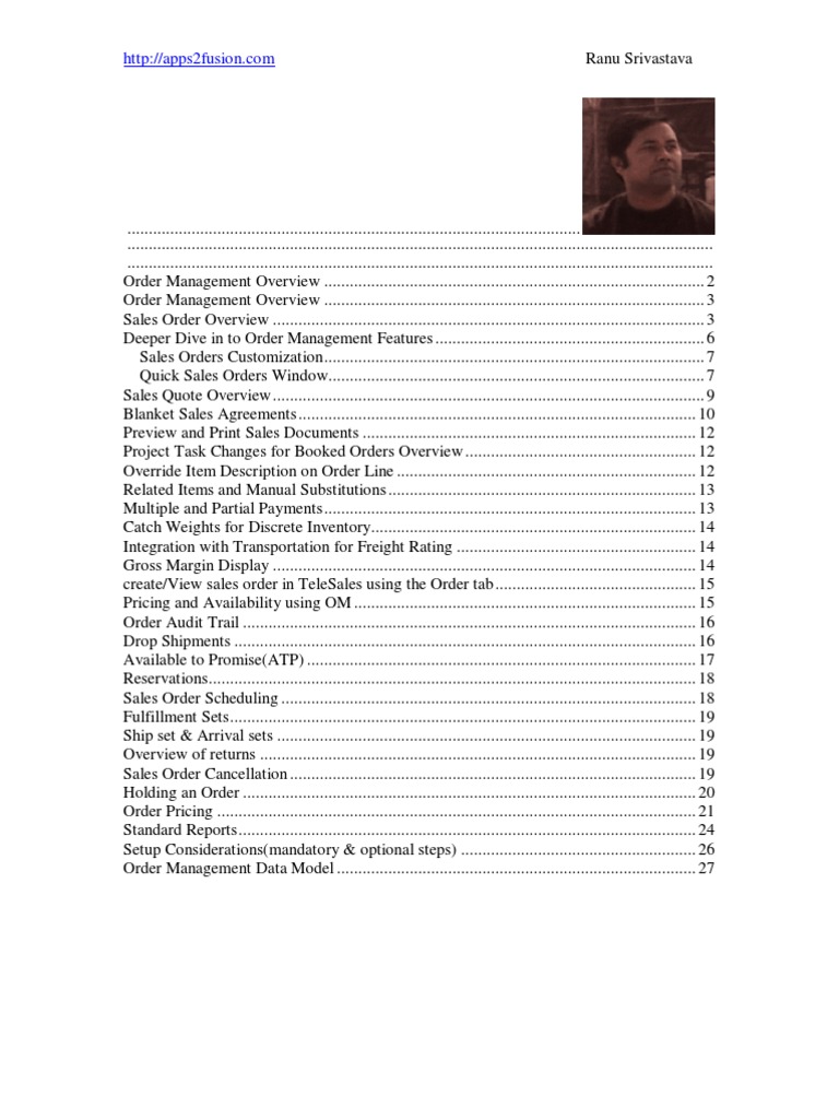 Oracle Order Management | PDF | Finance & Money Management | Computers