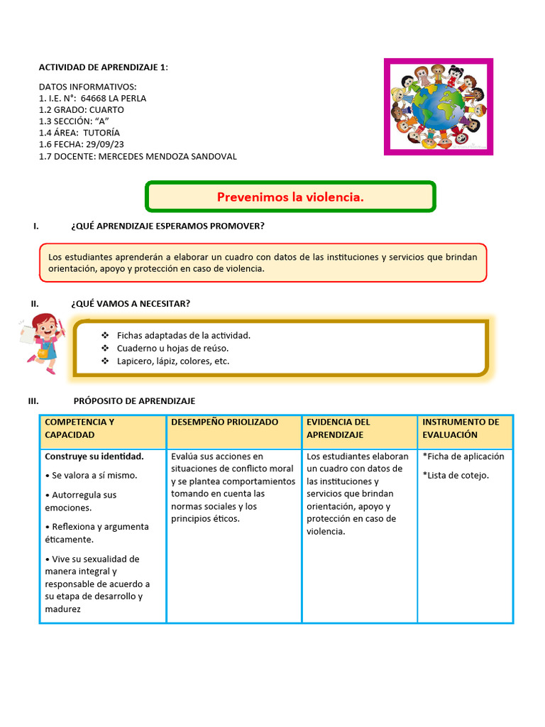 Prevención de Violencia en la Escuela | PDF | La violencia contra las ...