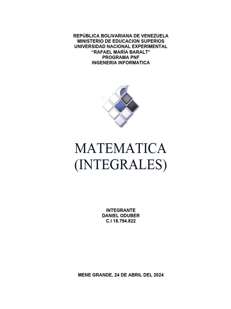 Guía Completa sobre Integrales en Matemática | PDF | Integral | Derivado