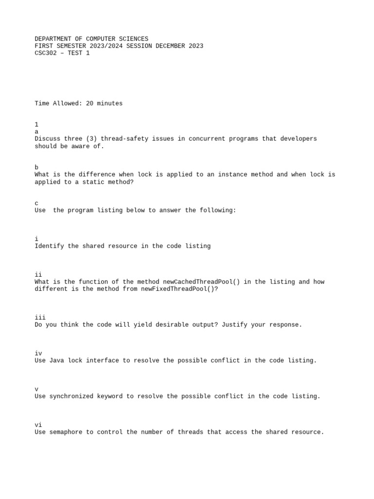 Thread-Safety Issues in Java Concurrency | PDF | Computers | Technology ...