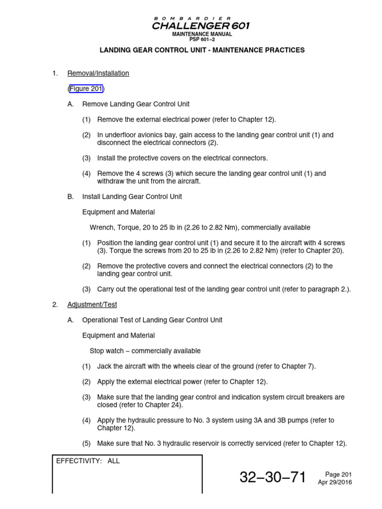 MM32 30 71 02.full Download Free PDF Landing Gear Manual Transmission