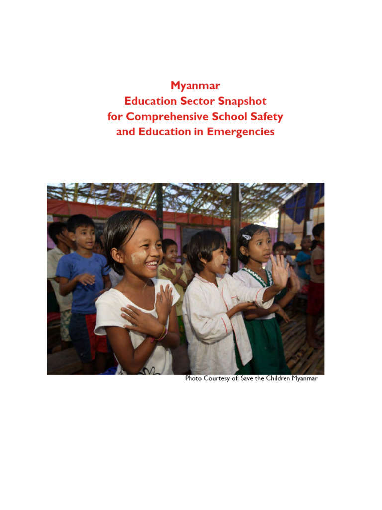 Myanmar Education Safety Snapshot | PDF | Disaster Risk Reduction ...