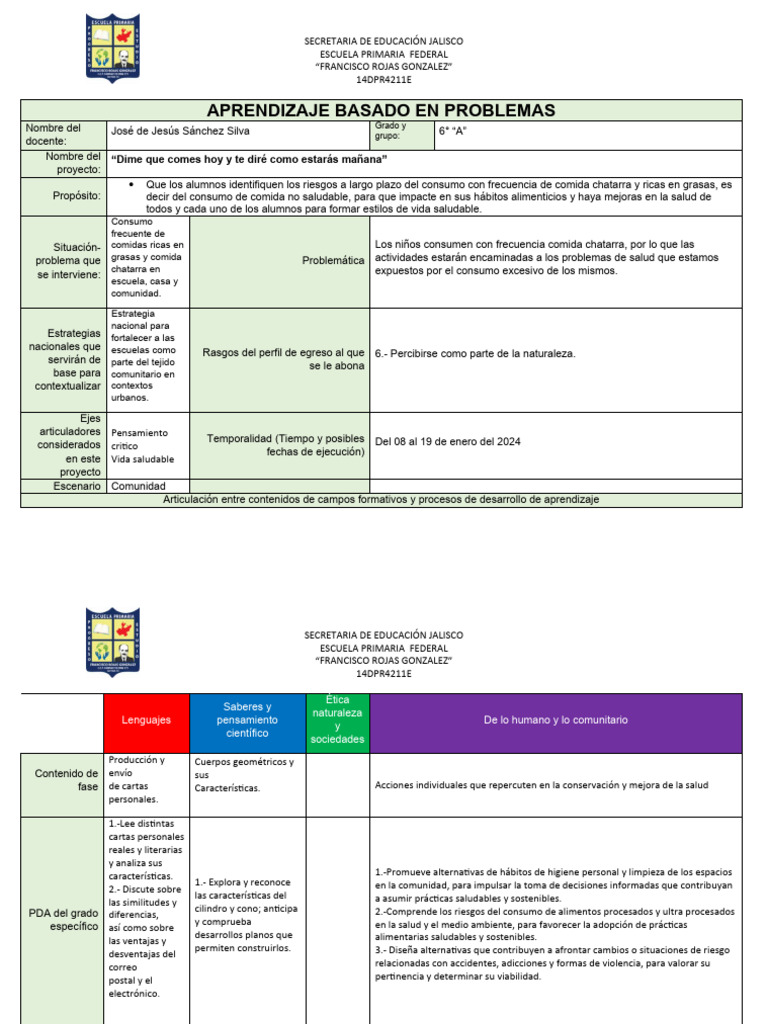 Formato de Planeacion | PDF | Evaluación | Educación primaria