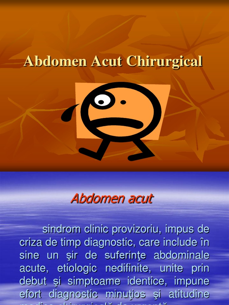 Abdomen Acut Chirurgical | PDF